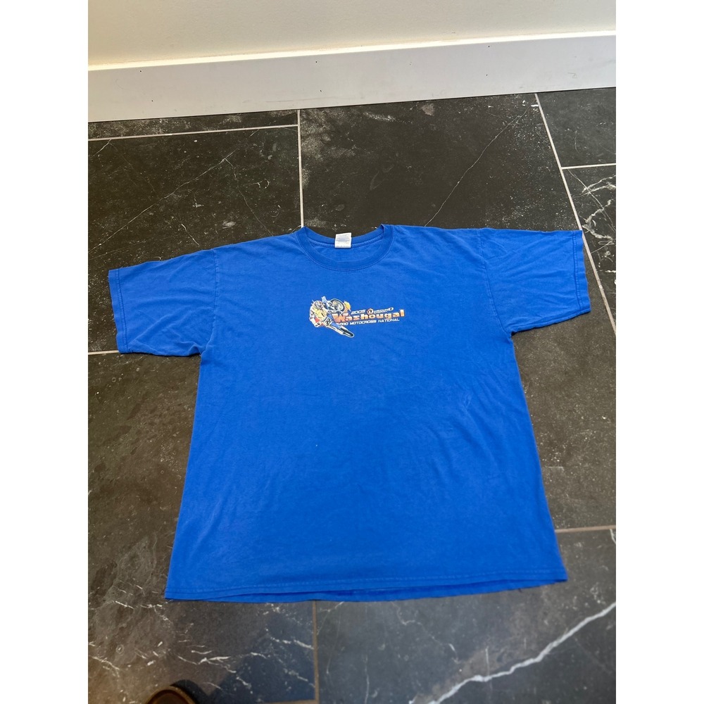 Vintage 2005 Washougal MX Park Motocross National T-Shirt Blue XL Gildan Cotton